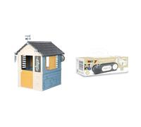 Smoby - Maison 4 Saisons - Cabane de Jardin Enfant - Activités Ludiques sur Le Thème de la Météo - 810731 & Sonnette Electronique - Accessoire de Maison Smoby - Plein Air - Dès 2 Ans - Gris - 810917