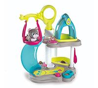 Smoby - Maison des Chats - Jouet pour Enfant - Arbre à Chat 2 Niveaux - Peluche Chaton avec Effets Sonores - 4 Sons - 340400