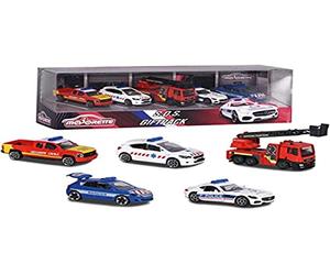 Smoby Majorette - Premium SOS Giftpack - Voitures Miniatures en Métal - Coffret 5 Véhicules De Secours - 212053167SMO