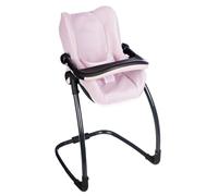 Smoby - Maxi-COSI - Siège et Chaise Haute Rose - pour Poupons Jusqu'à 42 cms - Jouet d'Imitation - Tablette, Balancelle, Siège Auto - A Partir de 3 Ans - Fabrication Espagnole