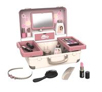 Smoby - My Beauty Vanity - Coiffure, Onglerie, Maquillage Factice - Facile à Transporter - Tablettes Escamotables - 13 Accessoires - A Partir de 3 Ans - Fabrication Française