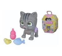 Smoby - Pamper Petz - Chat à adopter - 4 accessoires - Articulé - Bois et fais pipi - Certificat d'adoption - Dès 3 ans