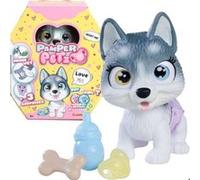 Smoby Pamper Petz Husky a adopter 4 accessoires Articulé Bois et fais pipi Certifica Multicolore G