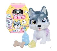 Smoby - Pamper Petz - Husky a adopter - 4 accessoires - Articulé - Bois et fais pipi - Certificat d'adoption - Des 3 ans