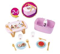Smoby Panier pique-nique Disney Princesses 2 en 1 – Table d'appoint – 14 accessoires – Dès 3 ans