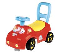 Smoby - Peppa Pig Porteur Auto - Fonction Trotteur - Aide à la Marche - Volant Directionnel - Coffre à Jouets - Confiance, Coordination, Motricité - A Partir de 10 Mois - Fabrication Française