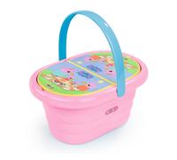 Smoby Peppa Set de pique-nique - Set de vaisselle inclus, planche d'autocollants - Motif familial Peppa Wutz