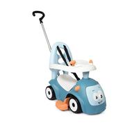 Smoby - Porteur Maestro Balade Bleu - Evolutif 3 en 1 - Canne parentale Réglable - Arceau de Sécurité - Roues Silencieuses - Klaxon Electronique, Levier de Vitesse, Clé Mécanique - Dès 6 Mois