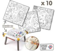 Smoby - Recharge Coloriages pour la Kid table créative - 10 feuilles de coloriages