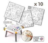 Smoby - Recharge Coloriages pour la Kid table créative - 10 feuilles de coloriages