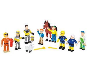 Smoby - Sam le Pompier - Coffret 10 Figurines - Animaux et Nombreux Accessoires - Figurines Articulées - 109251023002