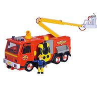 Smoby - Sam Le Pompier - Ultimate Jupiter - Camion Pompier avec Talkie-Walkie + 1 Figurine - Sons et Lumières - Fonction Jet d'eau - Piles Incluses - 109251098038 Rouge
