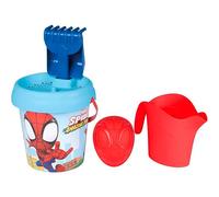 Smoby Seau garni Spidey - Arrosoir, tamis, râteau, pelle - Dès 18 mois