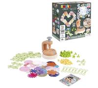 Smoby - Set déco fleurs - 200 accessoires, presse à fleurs - Tissus et livret - Fabrication française