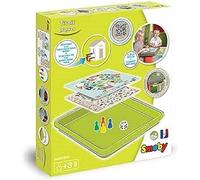 Smoby - Set Tiroir Jeux - Accessoire de Maison Smoby - pour Table Pique-Nique - 4 Jeux - Pions et Dé Inclus - 810913 Vert