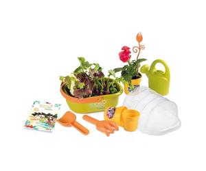 Smoby - Silence ça Pousse - Mini Serre - Accessoires de Jardinage Inclus - Poignée de Transport - Dès 5 Ans - 870302 Vert