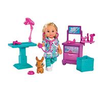 Smoby Simba - Evi Love Clinique Vétérinaire - Mini Poupée 12cm - Table d'Opération + 1 Lapin à Soigner - Nombreux Accessoires Inclus - 105733486002, Vert