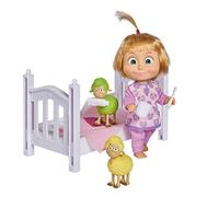 Smoby Simba - Masha et Michka - Poupée Dodo Masha - Mini Poupée 12cm - Lit + 2 Moutons - 109301049