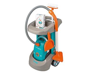 Smoby Simba Rowenta Chariot de Nettoyage avec aspirateur Multicolore