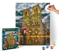 Smoby Kit de peinture par numéros Simba Schipper Notre Dame Acrylique Toile 40x50cm Structure en lin