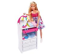 Smoby Simba - Steffi Love Et Jumeaux - Poupée Mannequin 29cm - Ventre Amovible - Table à Langer et Accessoires + 2 Bébés Inclus - 105733333