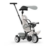 Smoby Life - Tricycle Baby Balade - Evolutif 3 en 1 - Poignée Parentale Réglable - Frein de Parking - Pare Soleil Anti-UV - Matière Recyclée - A Partir de 10 Mois Jusqu'à 3 Ans - Fabrication Espagnole