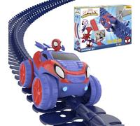 Smoby Circuit de voiture Spidey FleXtreme 4,40 m – 184 pistes flexibles – Véhicule lumineux