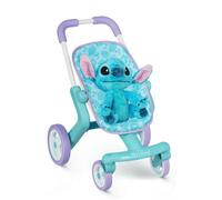 Smoby - Stitch - Poussette + Peluche - Poignée Ergonomique - Roues Avant Orientables et Multidirectionnelles - A Partir de 18 Mois - Fabrication Espagnole
