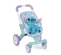 Smoby Poussette Stitch avec peluche – Poignée ergonomique, roues orientables – Dès 18 mois