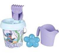 Smoby - Stitch Seau Garni Arrosoir - Tamis, Râteau, Pelle, Arrosoir Moule à Sable - pour Les Enfants à partir de 18 Mois - 7600862185