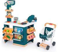 Smoby Supermarché avec caddie 3+ - Supermarché ludique avec caisse, scanner et microphone