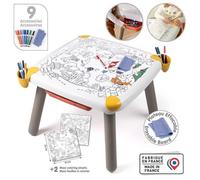 Smoby - Table créative enfant - feutre effaçabl, 2 grandes feuilles de coloriage - 9 accessoires - Dès 3 ans