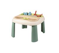 Smoby Life - Table Sable et Eau - 2 Bacs Amovibles, Pelle, Râteau, Bateau, Moules à Sable - Jouet pour Utilisation Extérieure - Matière Recyclée - A Partir de 18 Mois - Fabrication Française