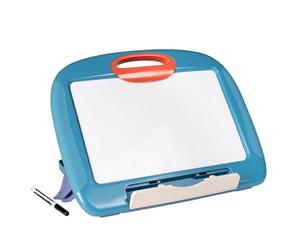 Smoby - Tableau blanc portable - Tableau effaçable pour enfants - Jeu éducatif - Modulable et transportable - Marqueur et chiffon - à partir de 3 ans