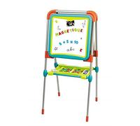 Smoby - Tableau des Grands - Double Face Blanche Magnétique + Ardoise Craie - Pliable - 80 Accessoires Inclus - pour Enfant Dès 3 Ans - 410103