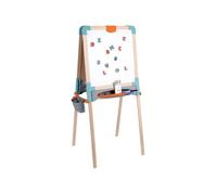 Smoby - Tableau en bois double face - Ardoise craie et Blanche magnétique - Pliable et hauteur ajustable - 80 accessoires - Dés 3ans