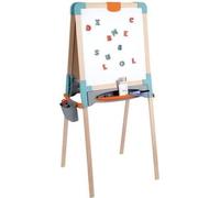 Smoby - Tableau en bois double face - Ardoise craie et Blanche magnétique - Pliable et hauteur ajustable - 80 accessoires - Dés 3ans