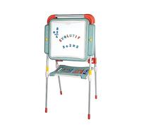 Smoby - Tableau Evolutif - Double Face Blanche Magnétique + Ardoise Craie - Hauteur Ajustable - 80 Accessoires Inclus - Lettres et Chiffres Magnétiques - A Partir de 3 Ans - Fabrication Française