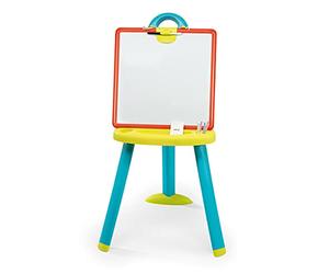 Smoby - Tableau Plastique - Double Face Blanche Magnétique + Ardoise Craie - Pliable - pour Enfant Dès 3 Ans - 410623