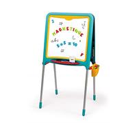 Smoby - Tableau Tubes - Double Face Blanche Magnétique + Ardoise Craie - Bac Amovible - 80 Accessoires Inclus - pour Enfant Dès 3 Ans - 410307