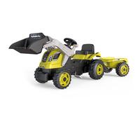 Smoby - Tracteur Farmer Max + Remorque - Tractopelle Enfant - Siège Ajustable - Volant avec Klaxon - A Partir de 3 Ans - Fabrication Française