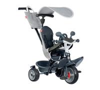 Smoby - Tricycle Baby Driver Gris - Evolutif 3 en 1 - Poignée Parentale Réglable - Frein de Parking, Repose-pied, Pare-soleil Anti-UV - A Partir de 10 Mois Jusqu'à 3 Ans - Fabrication Espagnole