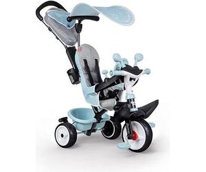 Smoby - Tricycle Baby Driver Plus Bleu - Vélo Evolutif Enfant Dès 10 Mois - Roues Silencieuses - Frein de Parking - 741500