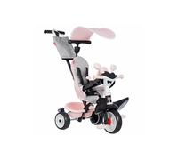 Smoby - Tricycle Baby Driver Rose - Evolutif 3 en 1 - Poignée Parentale Réglable - Frein de Parking, Repose-pied, Pare-soleil Anti-UV - A Partir de 10 Mois Jusqu'à 3 Ans - Fabrication Espagnole