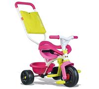 Smoby - Tricycle Be Fun Confort Rose - Vélo Enfant Dès 10 Mois - Evolutif - Canne Parentale avec Sacoche - Arceau de Sécurité - 740406