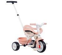 Smoby - Tricycle Be Move Confort Rose - Evolutif 3 en 1 - Ceinture et Arceau de Sécurité - Poignée Parentale Réglable sur 3 Niveaux - A Partir de 10 Mois Jusqu'à 3 Ans - Fabrication Espagnole