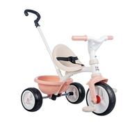 Smoby - Tricycle Be Move Rose - Evolutif 2 en 1 - Ceinture de Sécurité, Poignée Parentale Réglable sur 3 Niveaux - A Partir de 15 Mois Jusqu'à 4 Ans - Fabrication Espagnole