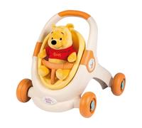 Smoby - Winnie l’Ourson Baby Walker 3 en 1 - Aide à la Marche, Poussette et Siège avec Peluche - Dès 12 mois