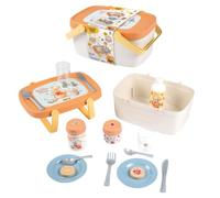 Smoby - Winnie l’Ourson Panier Pique-Nique 2 en 1 - Transformable en Table avec 15 Accessoires - Dès 18 Mois - Fabrication française