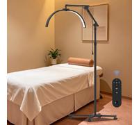 SMOCTAR Lampe Demi Lune 28in, Lampe Extension de Cils, Cils Extension de Cils Professionnel, Lampadaire LED Lampes Cils pour Onglerie, Tatouage, Maquilleurs, Studios de Beauté, Maquillage